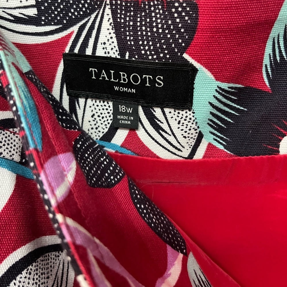 Talbots Floral Women's Skirt in Red and Black - Picture 4 of 5